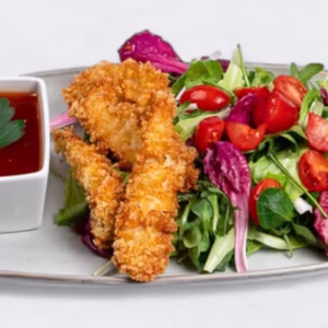 Eli salad with dressing