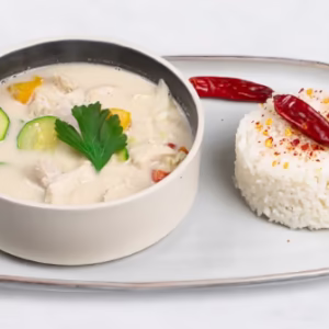 Tom kha kai with rice